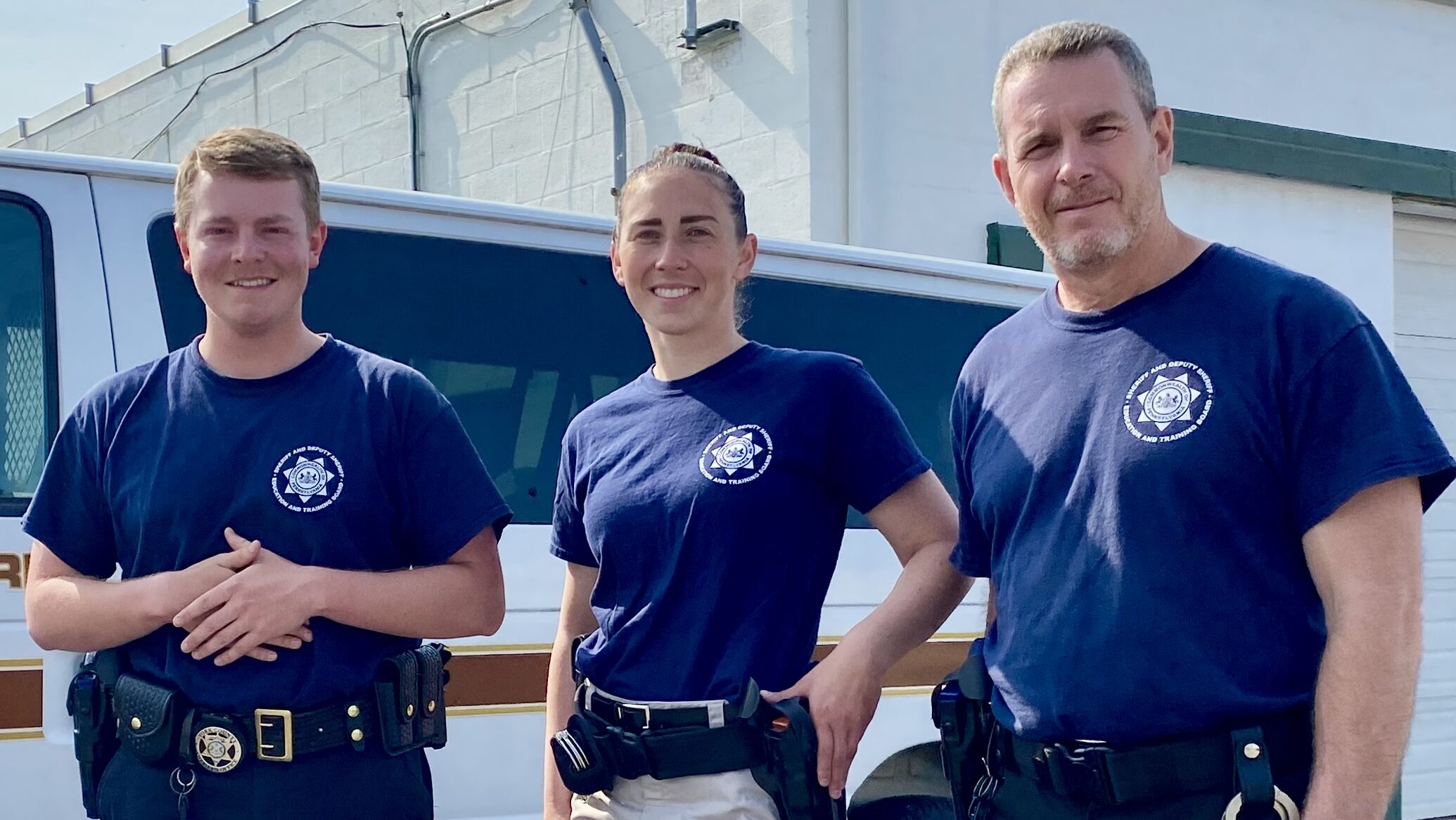 Daniel Cummings, of the York County Sheriff's Office, and Stacey Casiano and Daniel DePaolo, both of the Philadelphia Sheriff's Office