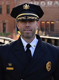 Adam Salyards in his police uniform